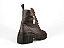 Bota Coturno Donna Lolita Cano Medio Detalhe De Ziper Cafe - Imagem 3