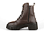 Bota Coturno Donna Lolita Cano Medio Detalhe De Ziper Cafe - Imagem 4