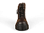 Bota Coturno Donna Lolita Cano Medio Detalhe De Ziper Cafe - Imagem 6