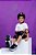 Tênis Infantil Anninha Tira Com Velcro Com Rodinhas Skate Preto Branco - Imagem 5