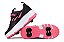 Tênis Infantil Anninha Tira Com Velcro Com Rodinhas Skate Preto/Pink - Imagem 4