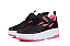 Tênis Infantil Anninha Tira Com Velcro Com Rodinhas Skate Preto/Pink - Imagem 7