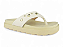 Tamanco Flat Softili Tira Com Detalhe De Coração Off White - Imagem 1