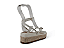 Sandalia Flat Flor De Lis Tira Com Fivela Com Adorno Com Strass Off White - Imagem 3