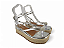Sandalia Flat Flor De Lis Tira Com Fivela Com Adorno Com Strass Prata - Imagem 7
