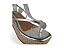Sandalia Flat Flor De Lis Tira Com Fivela Com Adorno Com Strass Prata - Imagem 8