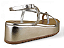 Sandalia Flat Flor De Lis Fivela Metalizada Com Adorno Prata - Imagem 3