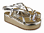 Sandalia Flat Flor De Lis Fivela Metalizada Com Adorno Prata - Imagem 7