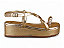 Sandalia Flat Flor De Lis Fivela Metalizada Com Adorno Ouro Light - Imagem 2