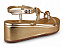 Sandalia Flat Flor De Lis Fivela Metalizada Com Adorno Ouro Light - Imagem 3
