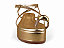 Sandalia Flat Flor De Lis Fivela Metalizada Com Adorno Ouro Light - Imagem 5