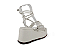 Sandalia Flor De Lis Salto Anabella Amarração Tira Com Strass Off White - Imagem 3