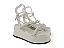 Sandalia Flor De Lis Salto Anabella Amarração Tira Strass Off White - Imagem 6
