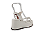 Sandalia Salto Anabella Flor De Lis Tira Com Fivela Off White - Imagem 3