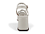 Sandalia Salto Anabella Flor De Lis Tira Com Fivela Off White - Imagem 6