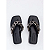 Chinelo Petite Jolie Flatform Bico Quadrado Correia Com Corrente Preto - Imagem 5