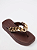 Chinelo Petite Jolie Flatform Bico Quadrado Correia Com Corrente Brown - Imagem 2