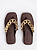 Chinelo Petite Jolie Flatform Bico Quadrado Correia Com Corrente Brown - Imagem 3