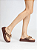 Chinelo Petite Jolie Flatform Bico Quadrado Correia Com Corrente Brown - Imagem 4