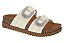 Sandalia Papete Moleca 2 Tiras Com Detalhe De Strass Calce Facil Branco Off - Imagem 1