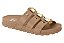 Sandalia Papete Moleca 3 Tiras Com Spike Piramide Nude - Imagem 1