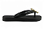 Chinelo Infantil Petite Jolie Fresh Tira Lisa Com Detalhe Dourado Preto - Imagem 1