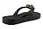 Chinelo Infantil Petite Jolie Fresh Tira Lisa Com Detalhe Dourado Preto - Imagem 3