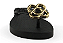 Chinelo Infantil Petite Jolie Fresh Tira Lisa Com Detalhe Dourado Preto - Imagem 5