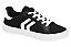 Tenis Casual Feminino Moleca Com Listra  Preto Branco - Imagem 1