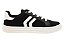 Tenis Casual Feminino Moleca Com Listra  Preto Branco - Imagem 2