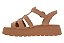 Sandalia Moleca Flatform Tratorada Com Fivela Nude - Imagem 4
