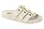 Sandalia Papete Moleca 3 Tiras Com Spike Piramide Branco Off - Imagem 1