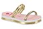 Sandalia Molekinha Flatform Com Tiras Calce Facil Dourado - Imagem 1