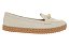 Sapatilha Moleca Bico Redondo Com Detalhe Dourado Branco Off - Imagem 2