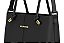 Bolsa Moleca Alça Ajustavel Com Detalhes Dourados Preto - Imagem 3