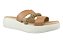 Tamanco Modare Calce Facil Flatform Tira Larga Com Strass Nude/Dourado - Imagem 1