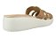 Tamanco Modare Calce Facil Flatform Tira Larga Com Strass Nude/Dourado - Imagem 3