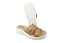 Tamanco Modare Calce Facil Flatform Tira Larga Com Strass Nude/Dourado - Imagem 5