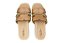 Tamanco Modare Calce Facil Flatform Tira Larga Com Strass Nude/Dourado - Imagem 6