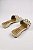 Tamanco Feminino Com Salto Baixo E Bolinha Com Brilho  Off White/Ouro - Imagem 3