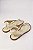 Sandalia Feminina Littz Com Fivela   Off White/Ouro - Imagem 4