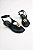Sandalia Feminina Littz Com Fivela   Calf Preto/Ouro - Imagem 1