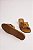 Sandalia Rasteira Feminina Littz Com Esferas Calce Facil Calf Ambar/Caramelo/Ouro Fosco - Imagem 2
