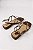Tamanco Feminino Littz Com Salto Baixo E Fivela Calf Trufa/Ouro Fosco - Imagem 4