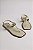 Sandalia Rasteira Feminino Littz Com Fivela E Pedraria   Off White/Off White/Ouro - Imagem 1