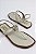 Sandalia Rasteira Feminino Littz Com Fivela E Pedraria   Off White/Off White/Ouro - Imagem 2