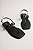 Sandalia Rasteira Feminino Littz Com Fivela E Pedraria   Preto/Turquesa/Ouro - Imagem 1