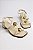 Sandalia Com Salto Bloco Tira Com Tachas Off White - Imagem 1