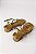 Sandalia Com Salto Bloco Tira Com Tachas Bronze - Imagem 4