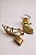Sandalia Com Salto Bloco Tira Com Tachas Bronze - Imagem 5